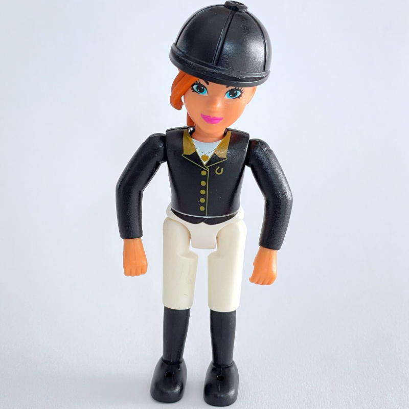 LEGO Belville Horse Rider, Black Top and Helmet (fig-014933)