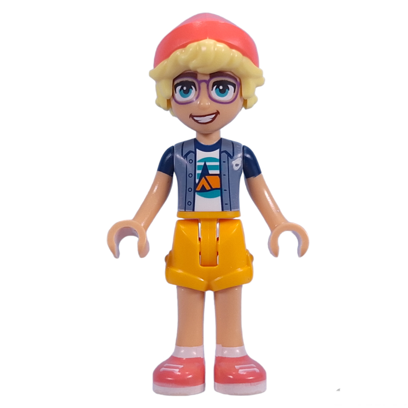 LEGO Olly - Adventure Camp, Bright Light Orange Shorts, Coral Beanie (fig-015039)
