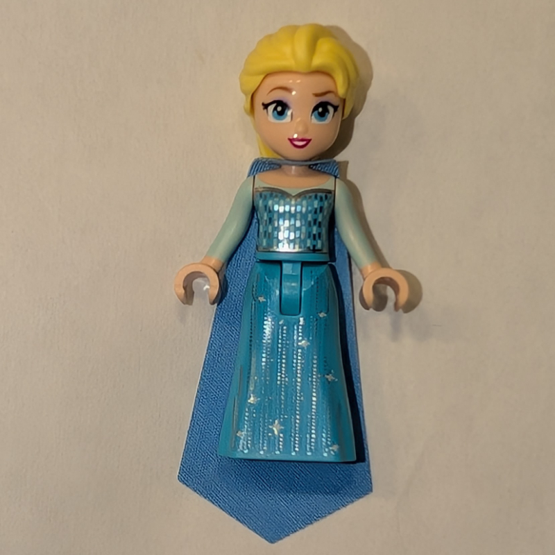 LEGO Elsa, Medium Azure Dress, Cape, Big Eyes (fig-015048)