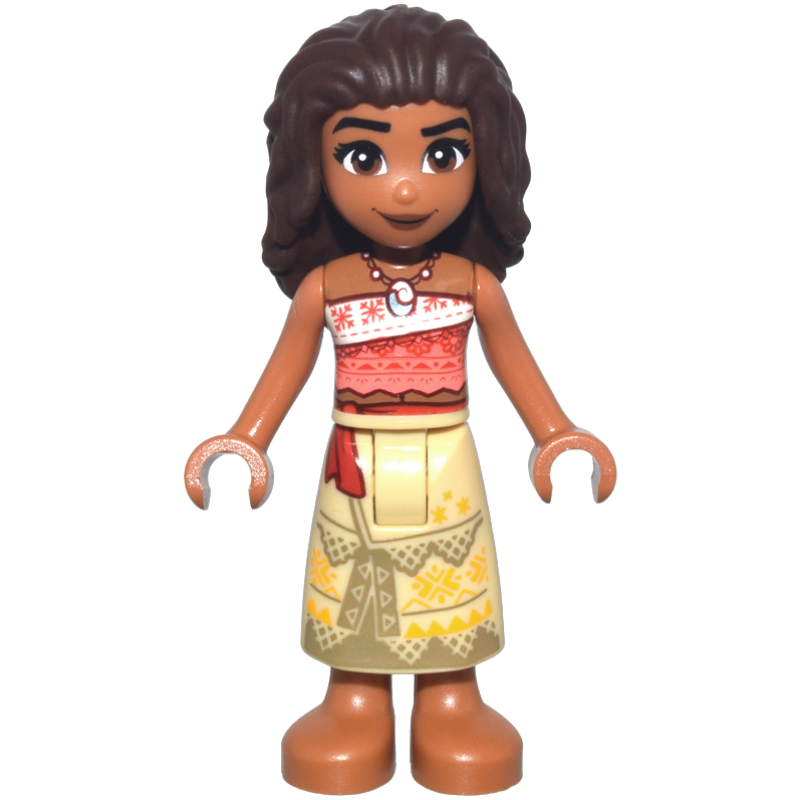 LEGO Moana, Sienna Brown, Tan Skirt (28705 Hair) (fig-015052)