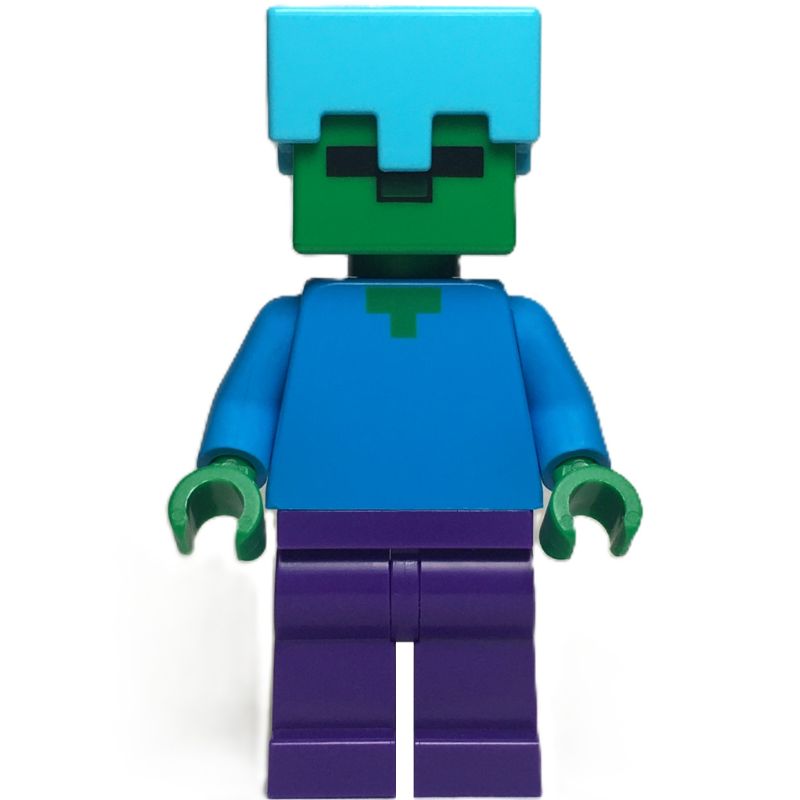 LEGO Zombie, Medium Azure Helmet (fig-015083)