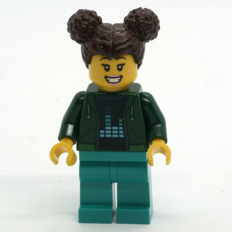LEGO Woman, Dark Green Jacket, Dark Turquoise Legs (fig-015213)