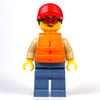 Tan Torso, Sand Blue Legs, Sunglasses, Red Cap, Orange Life Vest