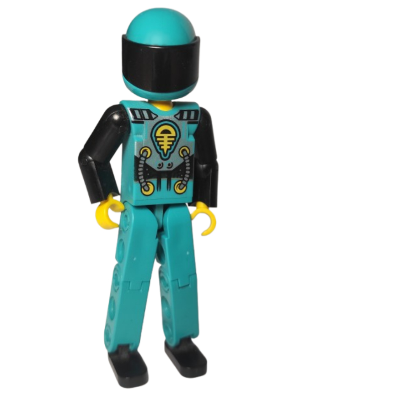 LEGO Dark Turquoise Cyber Strikers Driver (fig-015266)