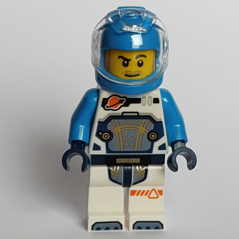 LEGO Astronaut, White and Dark Blue Spacesuit, Dark Azure Helmet (fig-015267)