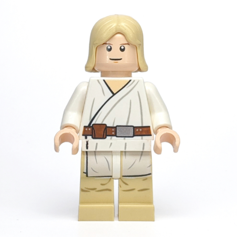 LEGO Luke Skywalker, White Robe, Straight Tan Hair, White Pupils, 3626cpr0635 (fig-015288)