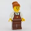 Barista, Reddish Brown Apron, Dark Orange Hair