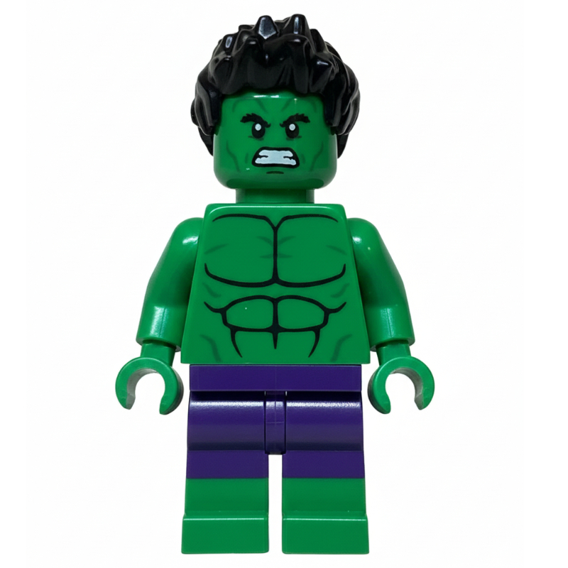 LEGO Hulk, Dark Purple Pants, Dual Molded Legs, Smile (fig-015356)