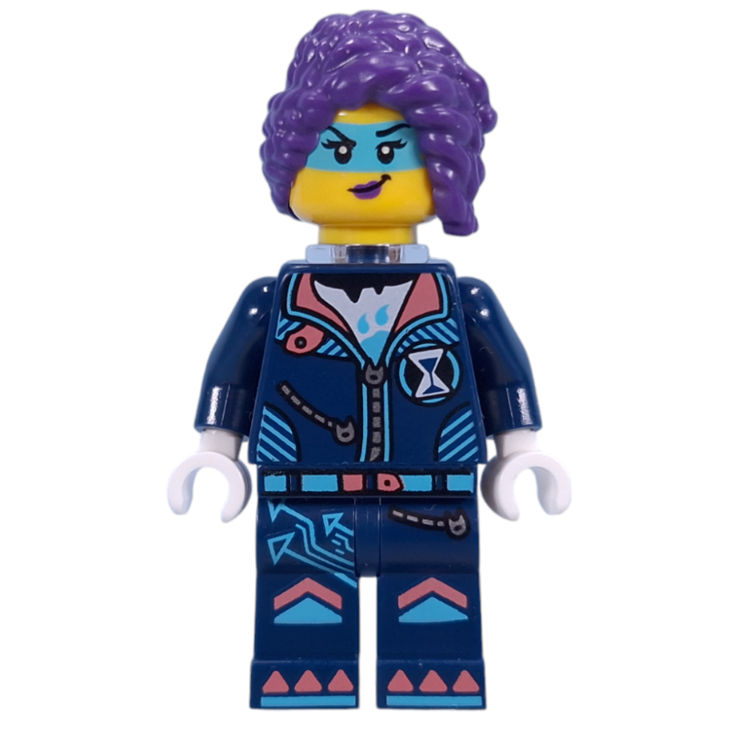 LEGO Zoey, Dark Blue Suit, Trans-Clear Neck Bracket (fig-015372)