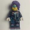 Zoey, Dark Blue Suit, Black Neck Bracket