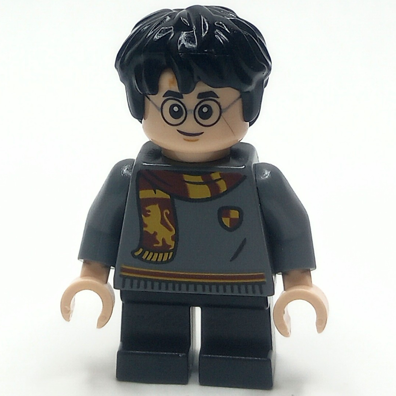 LEGO Harry Potter, Short Legs, Dark Bluish Grey Sweater, Scarf (fig-015488)