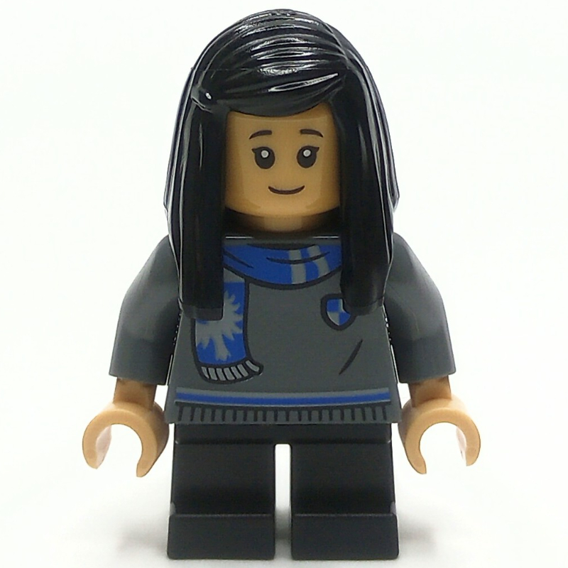 LEGO Cho Chang, Short Legs, Dark Bluish Grey Sweater, Scarf (fig-015491)
