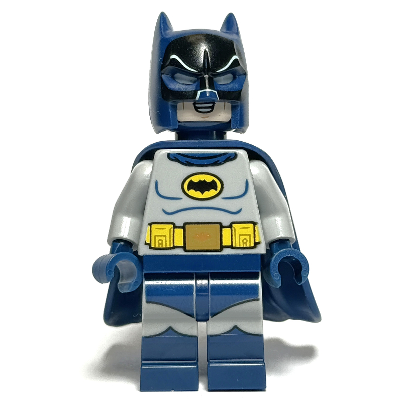 LEGO Batman, Light Bluish Gray Suit, Rubber Dark Blue Cape and Cowl (60's TV Series) (fig-015555)