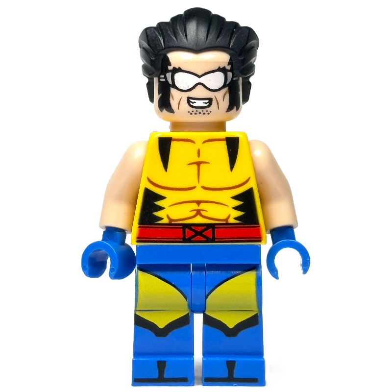 LEGO Wolverine, Hair, Yellow X-Men Suit, Plain Arms (fig-015611)
