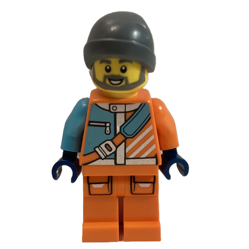 LEGO Arctic Explorer, Orange Suit, Beanie, Backpack (fig-015687)