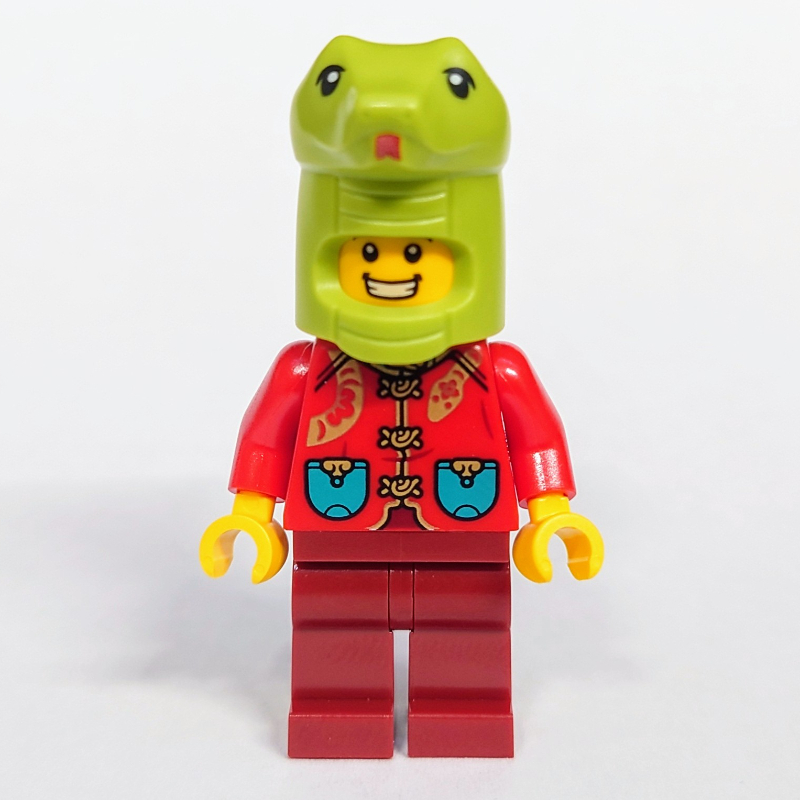 LEGO Snake Costume, Red Torso, Dark Red Legs (fig-015695)