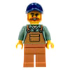 Farmer, Sand Green Shirt, Medium Nougat Legs, Dark Blue Cap