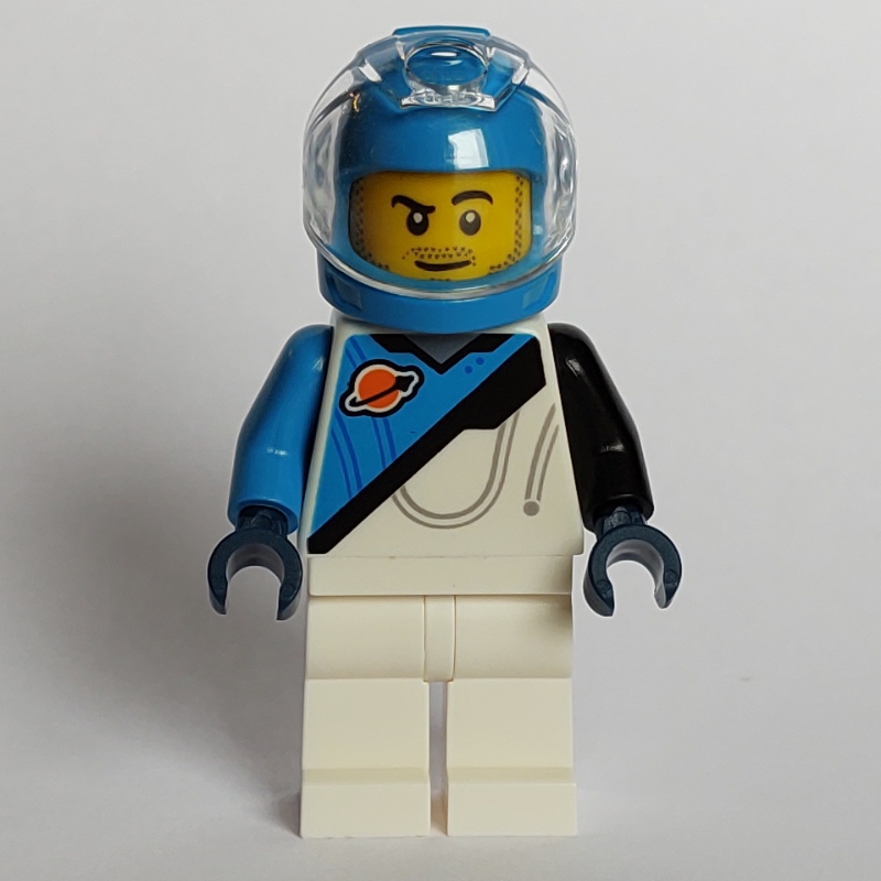 LEGO Astronaut, White, Black and Dark Blue Spacesuit (Futuron), Dark Azure Helmet (fig-015736)