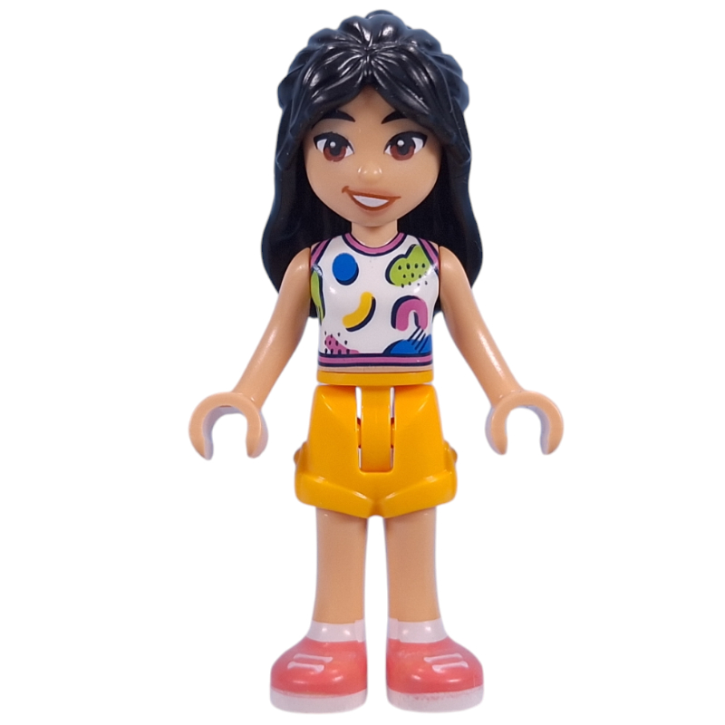 LEGO Liann - White Top, Bright Light Orange Skirt (fig-015756)