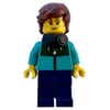 Tudor House Resident, Dark Turquoise Torso, Dark Blue Legs