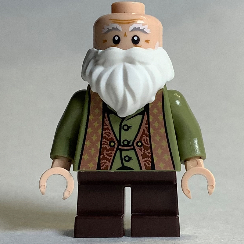 LEGO Professor Filius Flitwick, Beard, Olive Green Vest, Dark Brown Legs (fig-015901)