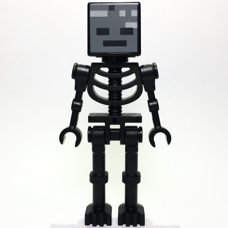 LEGO Wither Skeleton, Square Skull, Straight Arms (78132 Torso) (fig-015907)