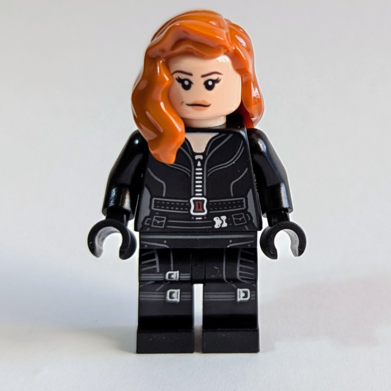 LEGO Black Widow, Black Jumpsuit, Printed Legs (85974 Hair) (fig-015930)
