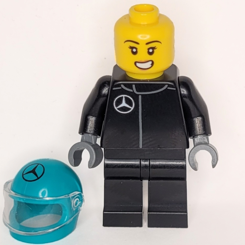 LEGO F1 Driver, Mercedes, Black Suit (fig-015939)