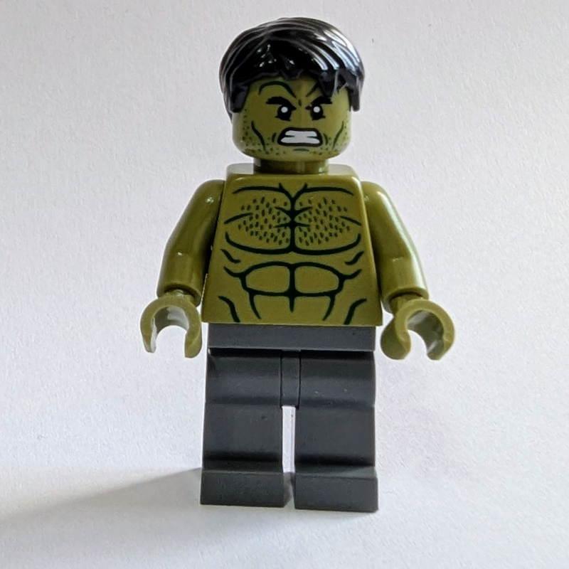 LEGO Hulk, Minifig, Dark Bluish Grey Legs (fig-015967)