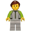 Surfer, Lime/Light Bluish Grey Wetsuit, Reddish Brown Hair
