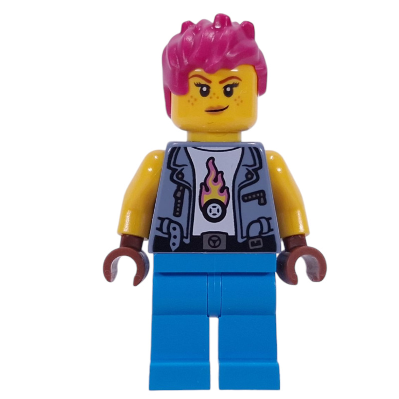 LEGO Mech Max, Sand Blue Jacket, Dark Azure Legs, Magenta Hair (fig-015993)