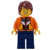 Just Jason, Vlogger, Orange Jacket, Dark Blue Legs, Reddish Brown Hair