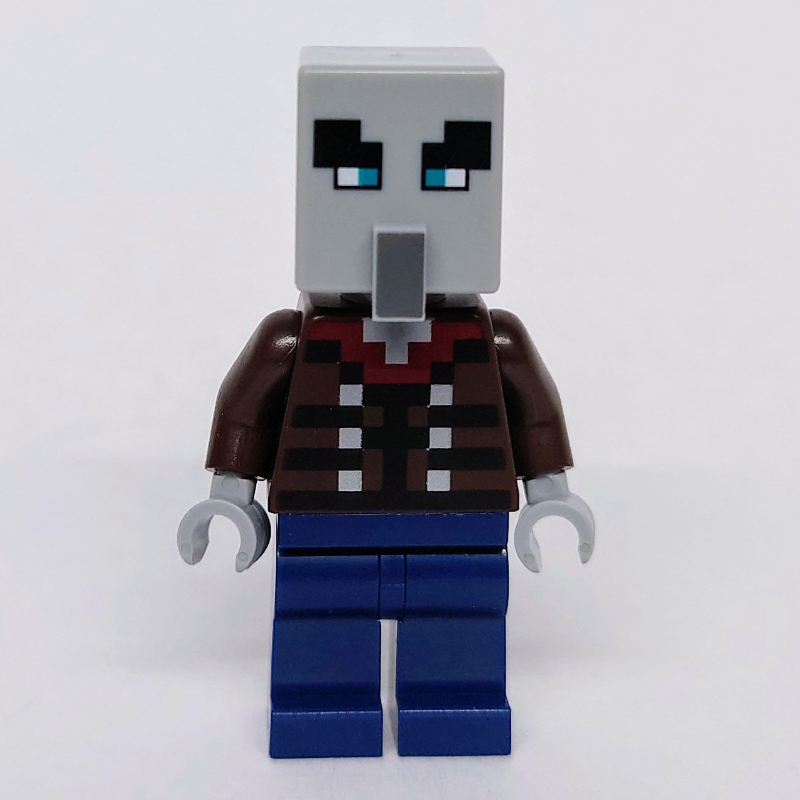 LEGO Illager, Vindicator, Dark Blue Legs, Narrow Eyes (fig-016008)