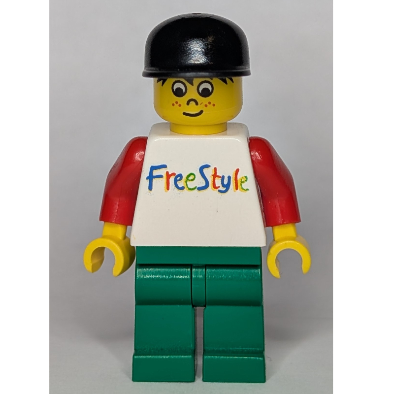 LEGO White Torso, Freestyle, Green Legs, Black Cap (fig-016012)