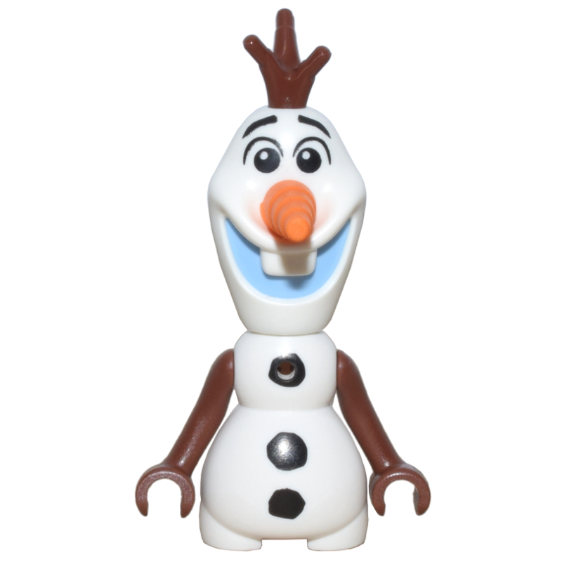 LEGO Olaf, Micro-Doll Arms, Stick Hair, Bright Light Blue Mouth (fig-016018)