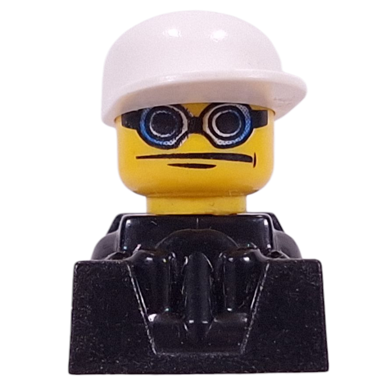 LEGO Green Racer. White Cap (fig-016065)