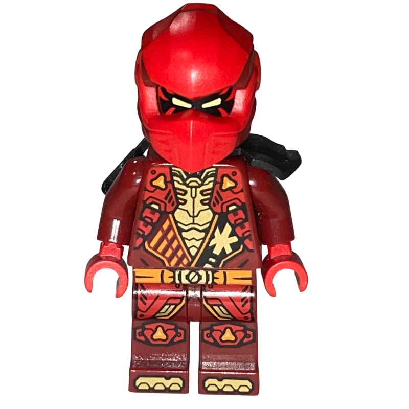 LEGO Kai, Dark Red Suit, Red Helmet, Scabbard (fig-016112)