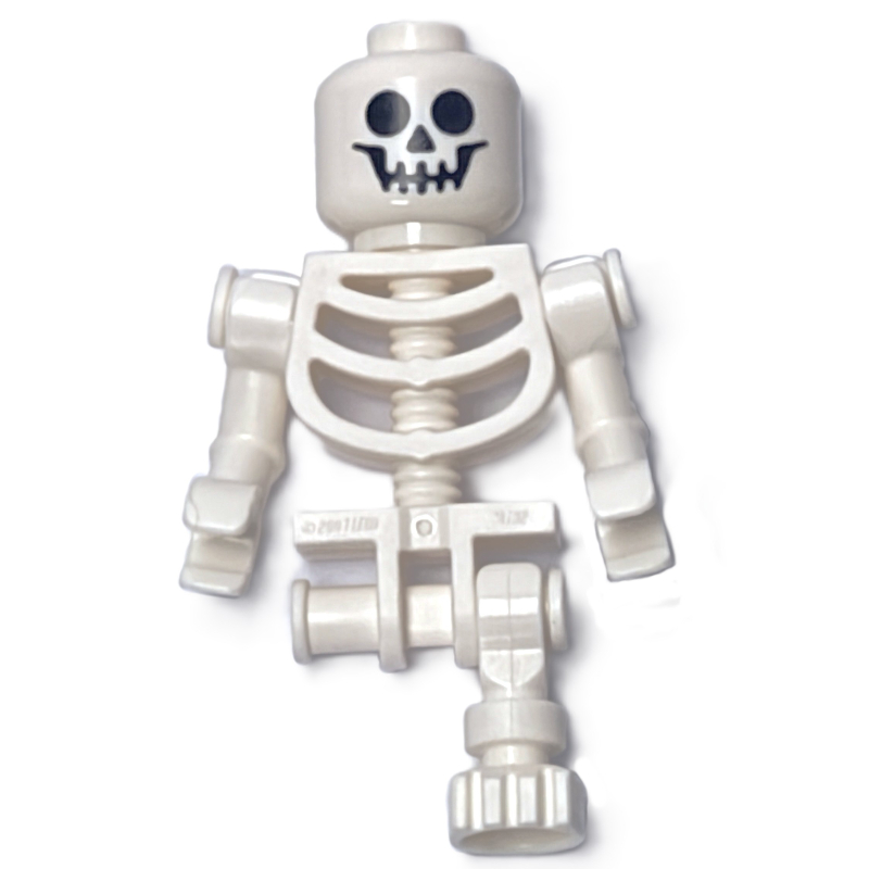 LEGO Skeleton, Standard Face, Bent Arms, Vertical Hand Clips, 78132 Torso, Missing Right Leg (fig-016163)