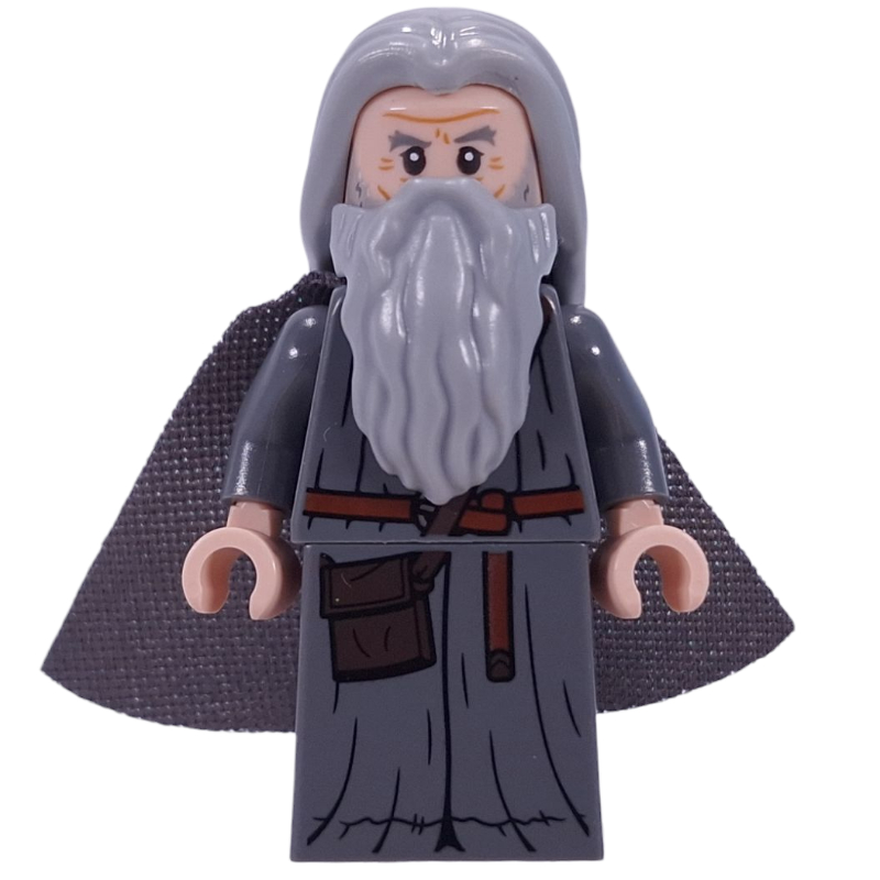 LEGO Gandalf the Grey, Light Bluish Grey Hair, Cape (fig-016222)