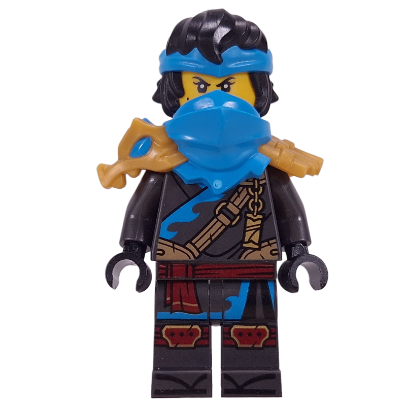 LEGO Nya, Dark Azure Shoulder Armor and Mask, Hair (fig-016322)