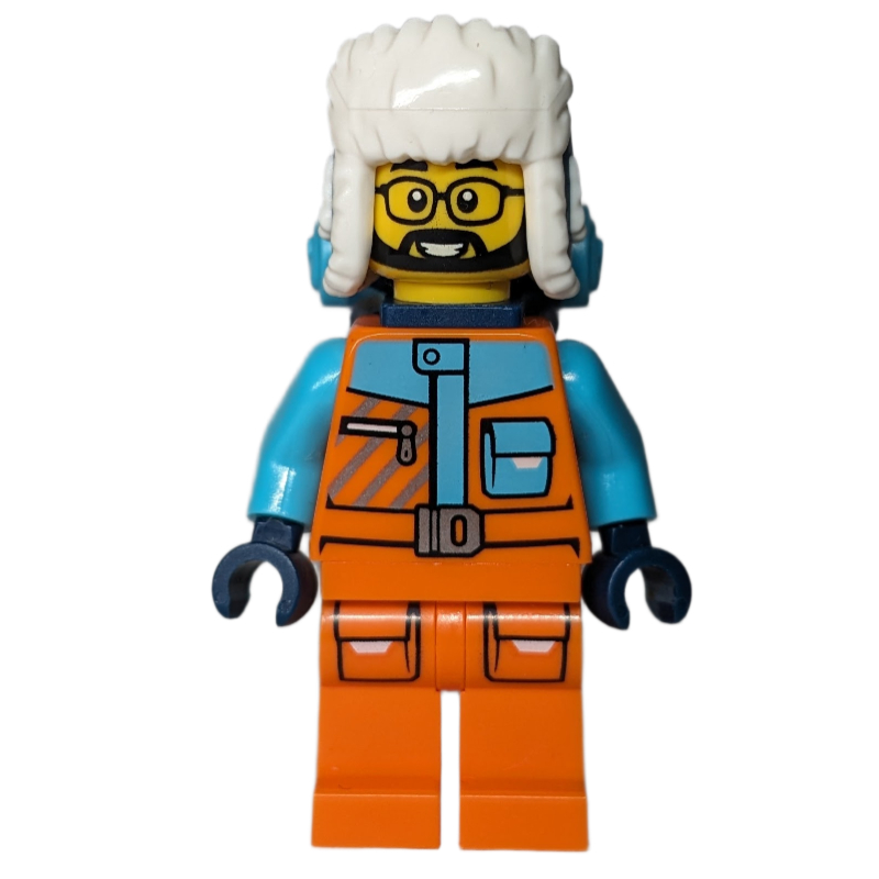 LEGO Arctic Explorer, STEVEGOESNORTH, Orange Suit, Dark Blue Hat and Backpack (fig-016337)