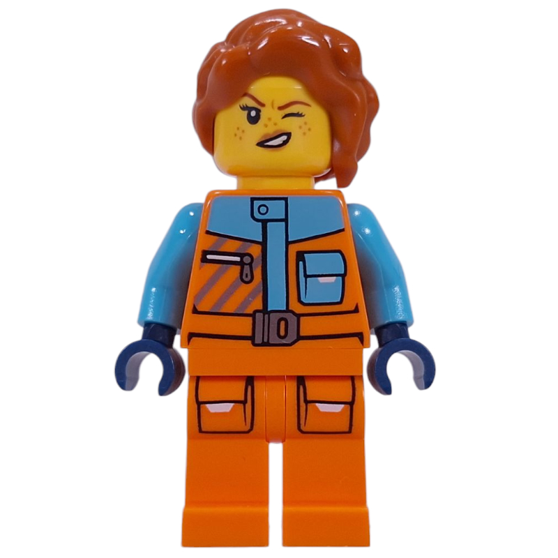 LEGO Arctic Explorer, Tina Tarantula, Orange Suit, Dark Orange Hair (fig-016339)