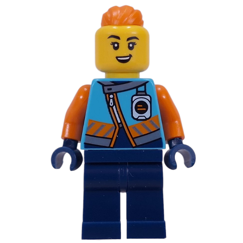 LEGO Arctic Explorer, Iris Icicle, Dark Azure Jacket, Dark Blue Legs, Orange Ponytail (fig-016362)