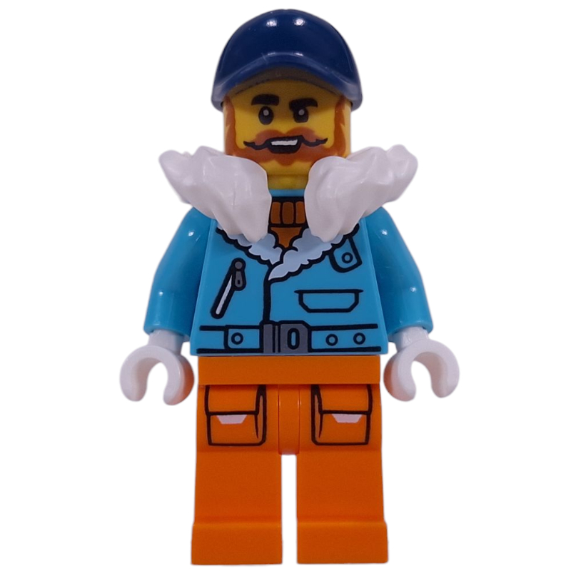 LEGO Arctic Explorer, Captain Nautilus, Medium Azure Jacket, Orange Legs, White Fur Neckwear, Dark Blue Cap (fig-016363)