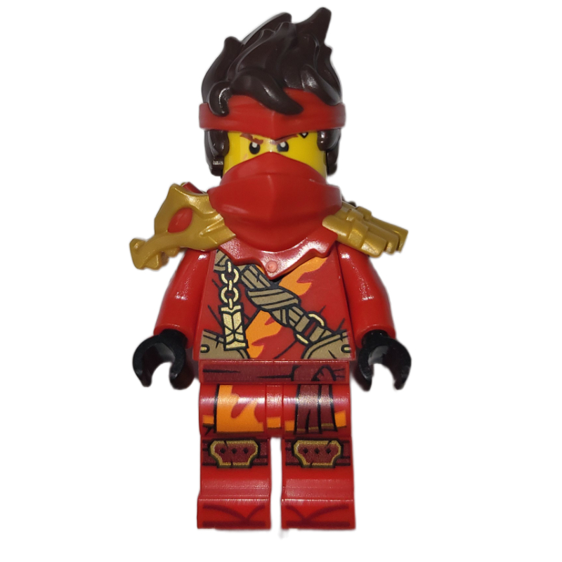 LEGO Kai, Red Shoulder Armor and Mask, Hair (fig-016398)