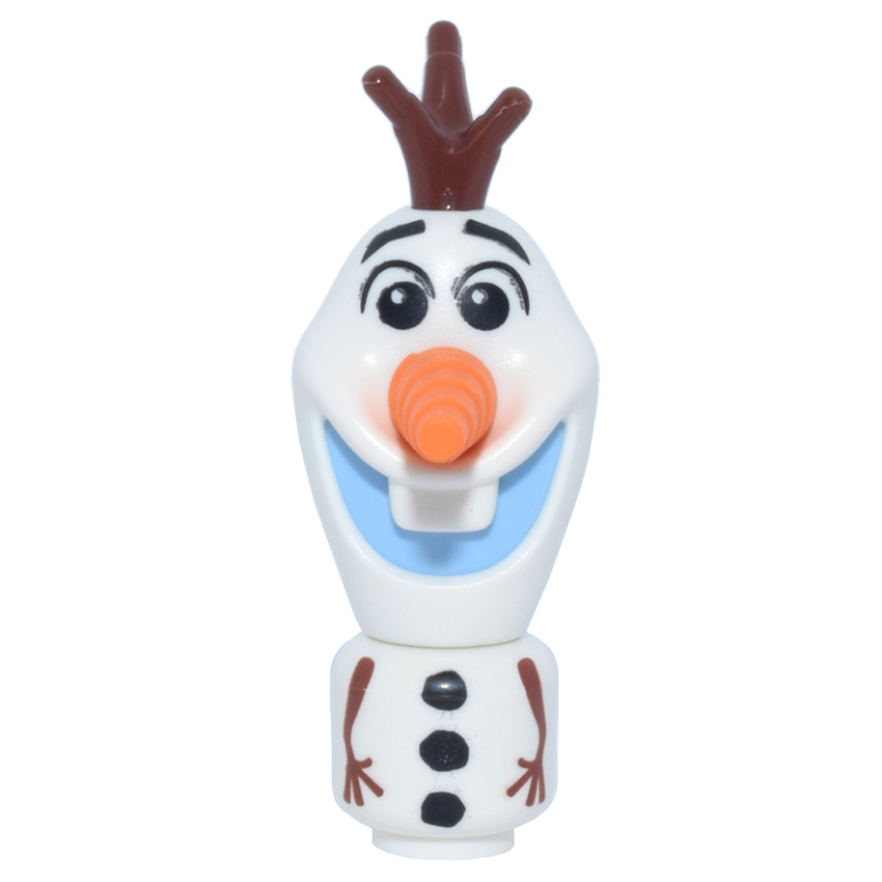 LEGO Olaf - Microdoll, 3626c Body, Stick Hair, Bright Light Blue Mouth (fig-016421)