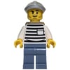Criminal, White Torso, Sand Blue Legs, Light Bluish Gray Hat