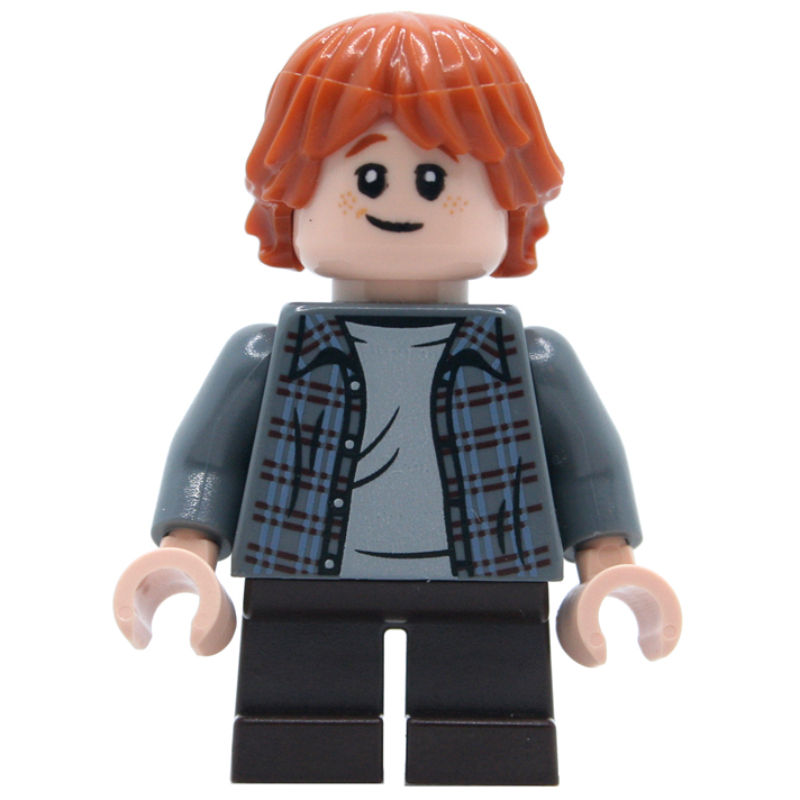 LEGO Ron Weasley, Dark Bluish Gray Shirt, Short Legs (fig-016475)