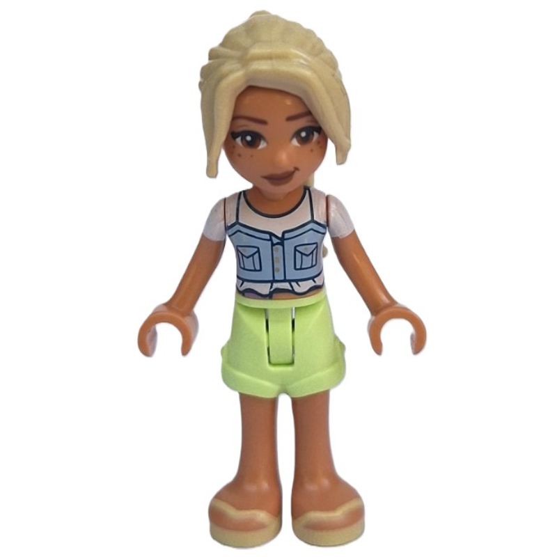 LEGO Sara - Bright Light Blue Top, Yellowish Green Shorts (fig-016478)