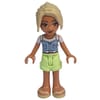 Sara - Bright Light Blue Top, Yellowish Green Shorts